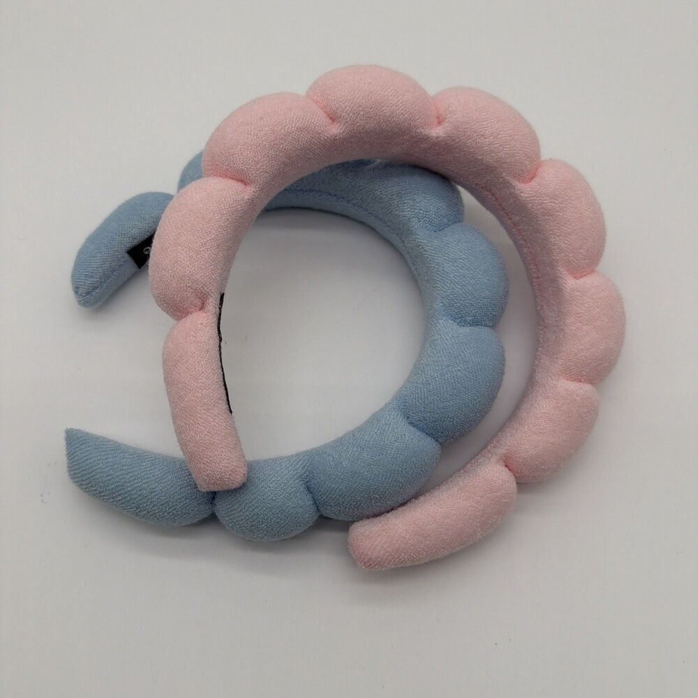 Spa Headbands for Washing Face Set of 2 Terry Cloth Makeup Skincare Aesthetic